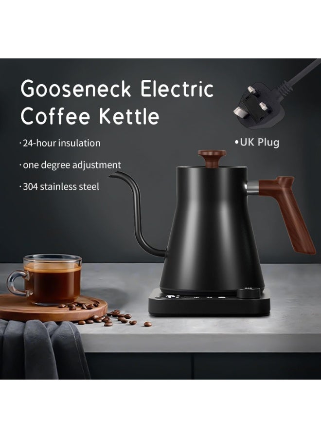 AoMige Electric Gooseneck Kettle,304 Stainless Steel Coffee Kettle with Temperature Control Presets,Quick Heating & Automatic Shut Off Electric Tea Pot for Pour Over Coffee,Brew Tea,Boil Hot Water, 0.9L - Image 4